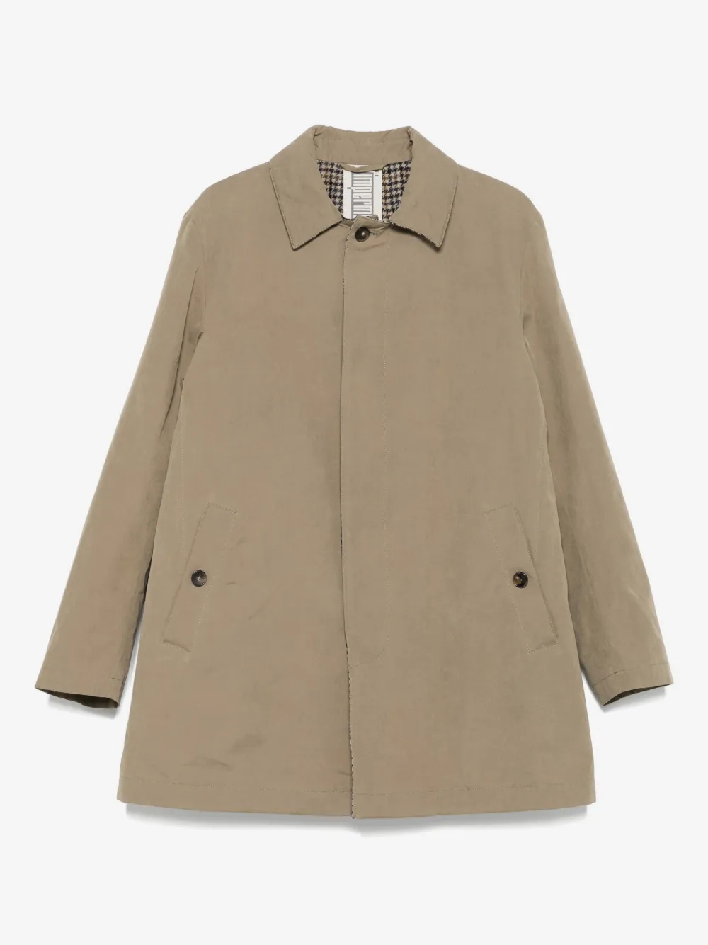 L'impermeabile point-collar single-breasted jacket | Neutrals | Image 1