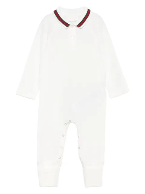 Gucci Kids polo-neck buttoned babygrow