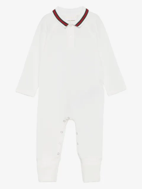 Gucci Kids polo-neck buttoned babygrow