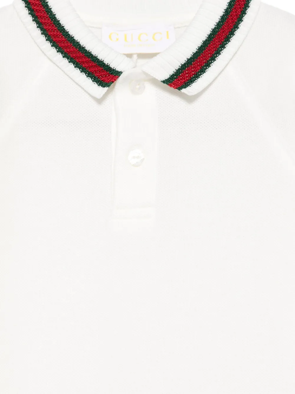 Gucci Kids Babypakje met knopen en polokraag Wit