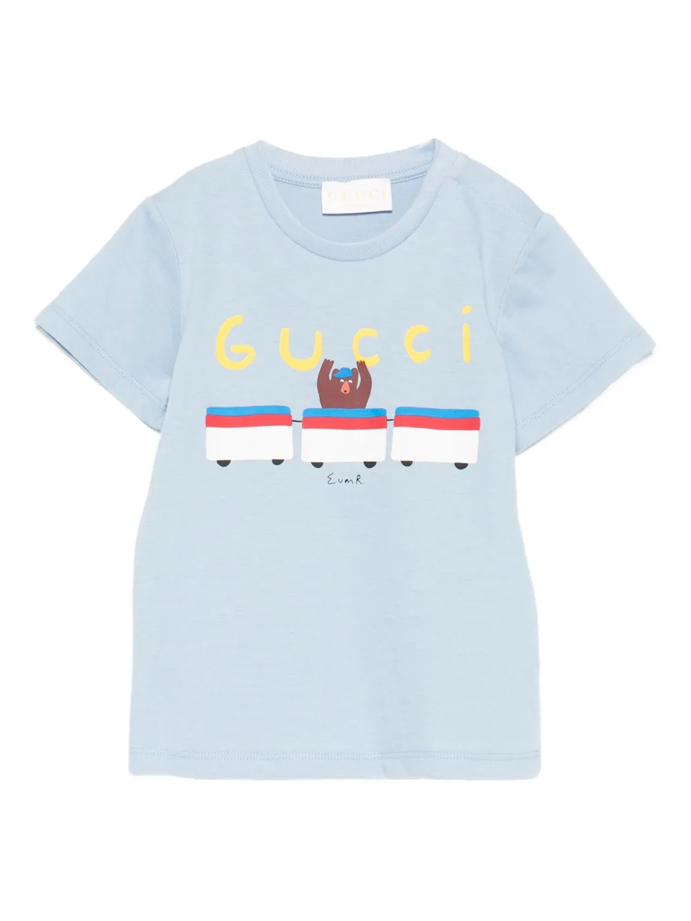 Gucci Kids ベアプリント Tシャツ - ブルー Gucci Kids ベアプリント Tシャツ - ブルー