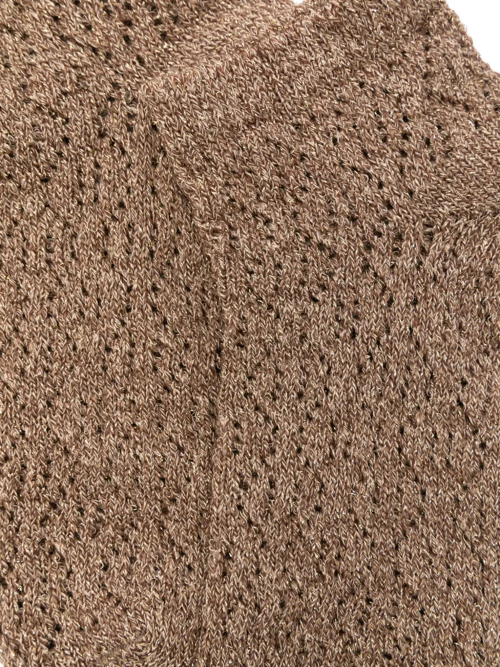 Ant45 Perforated-pattern Socks In Brown