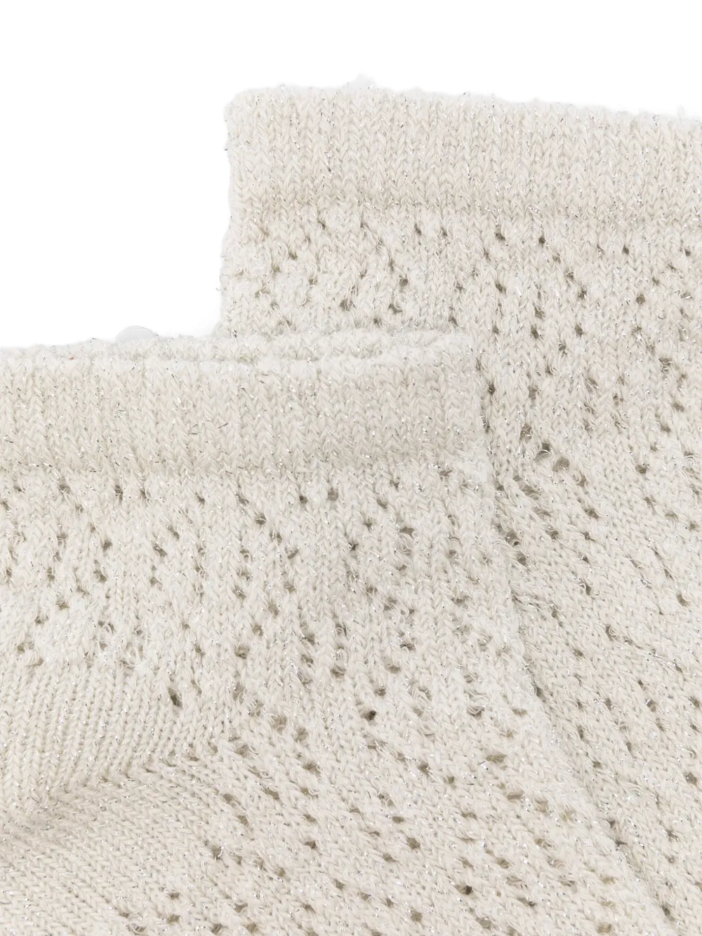 Ant45 Perforated-pattern Socks In White