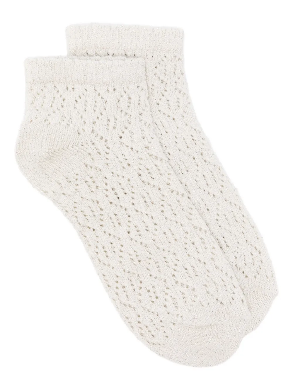 Ant45 Perforated-pattern Socks In White