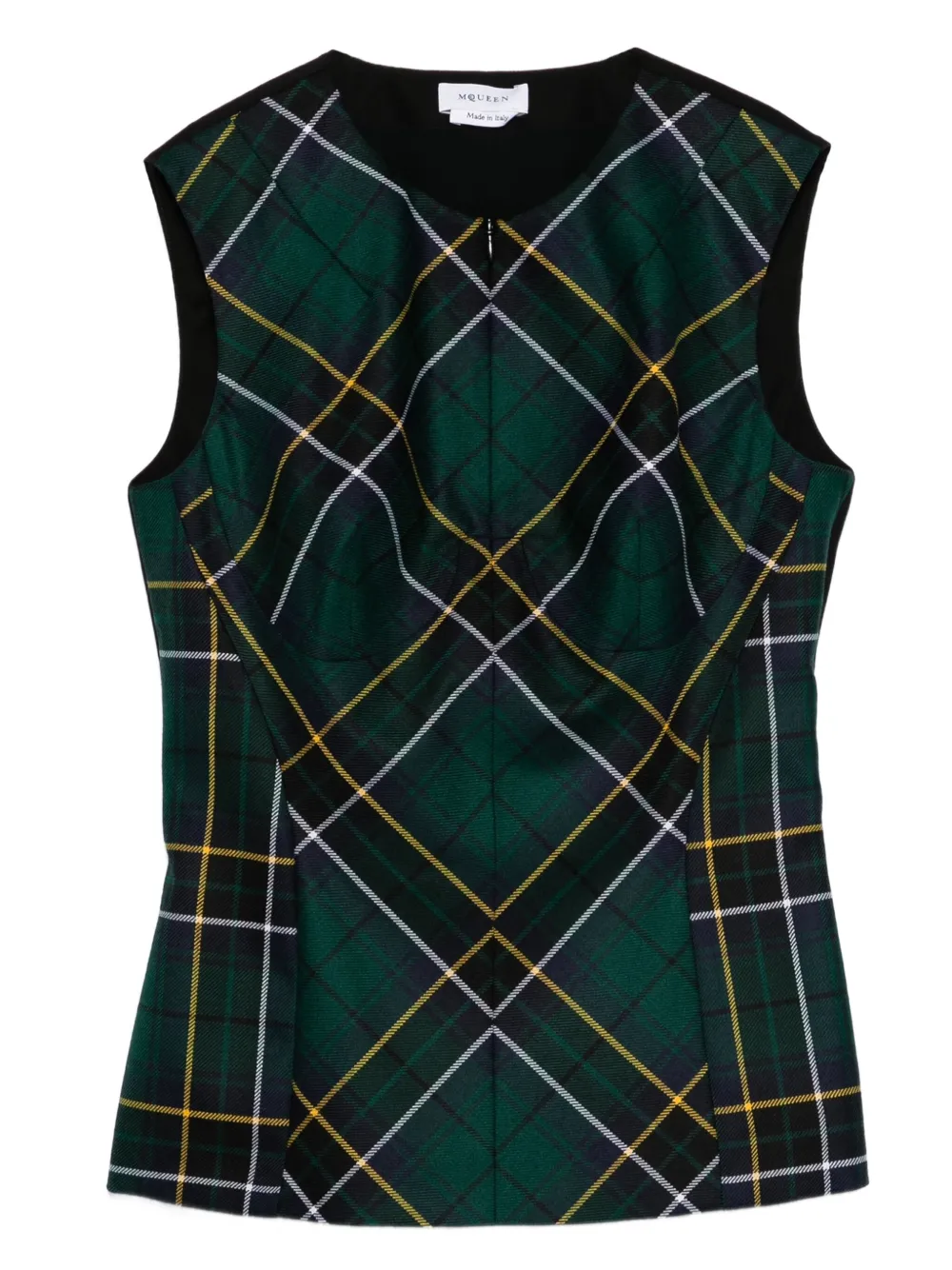 plaid sleeveless top