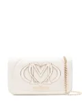 Love Moschino logo-plaque chain-strap crossbody bag - Neutrals