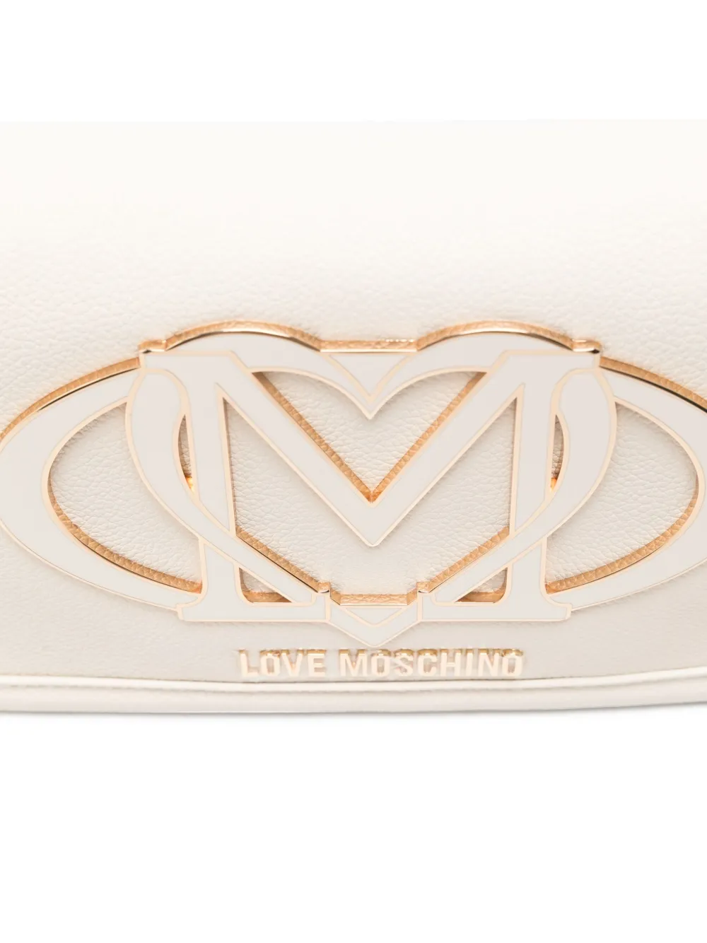 Love Moschino Crossbodytas met logoplakkaat en kettingband Beige