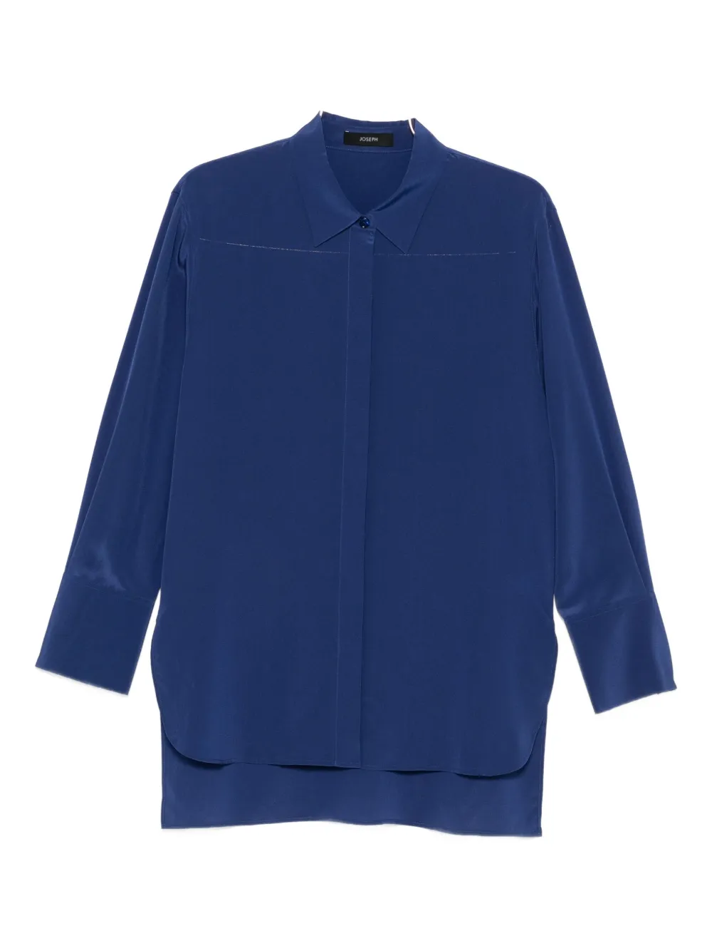 Joseph Button-down Silk Shirt In Blue