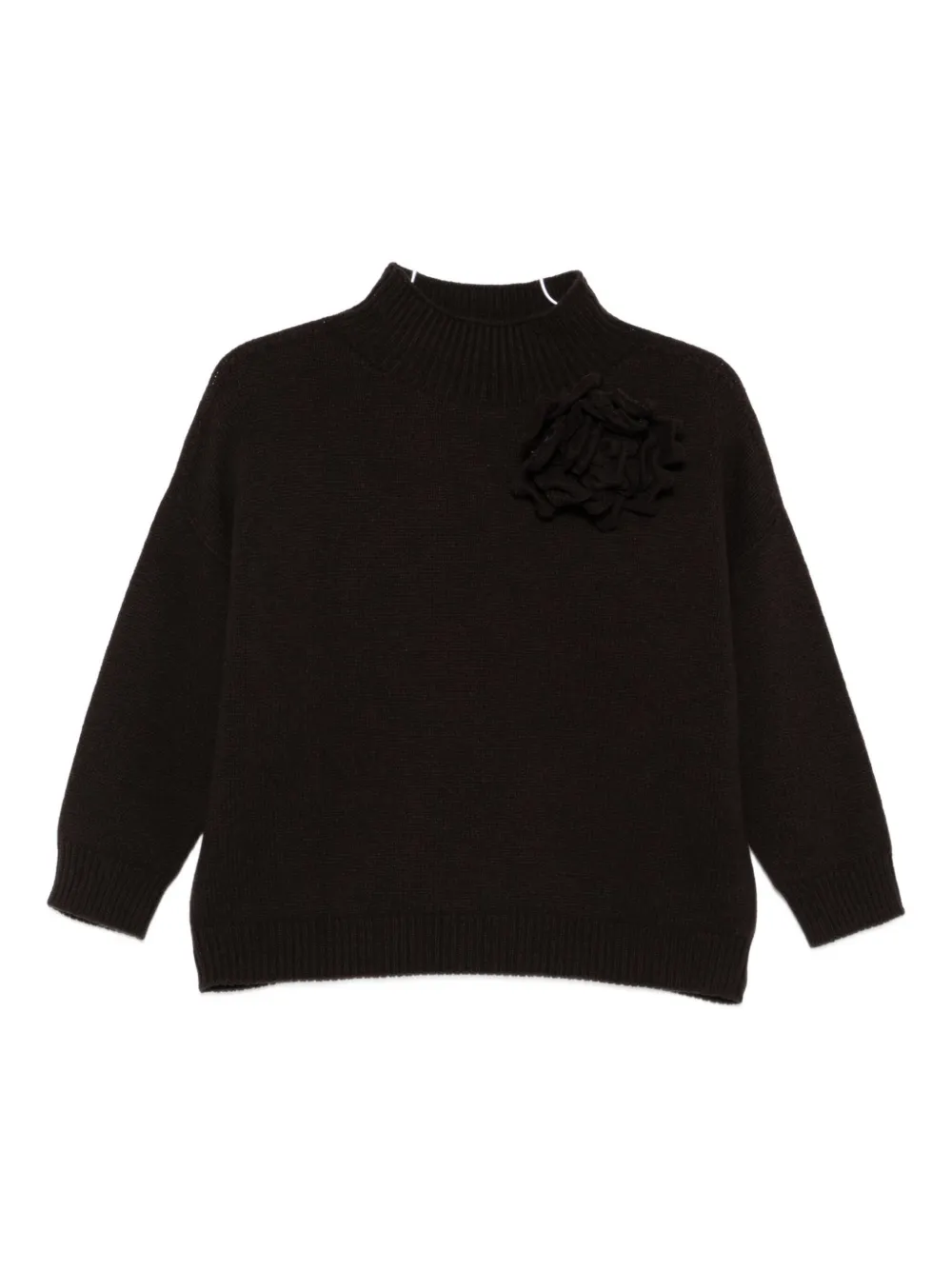 embroidered high-neck sweater