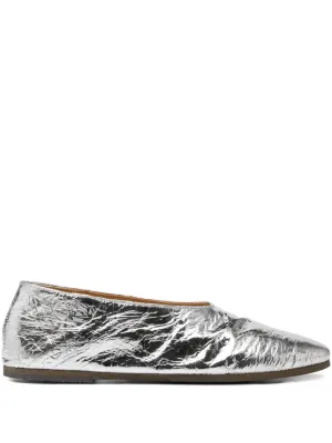 Ferragamo ロゴ フラットシューズ | シルバートーン | FARFETCH JP