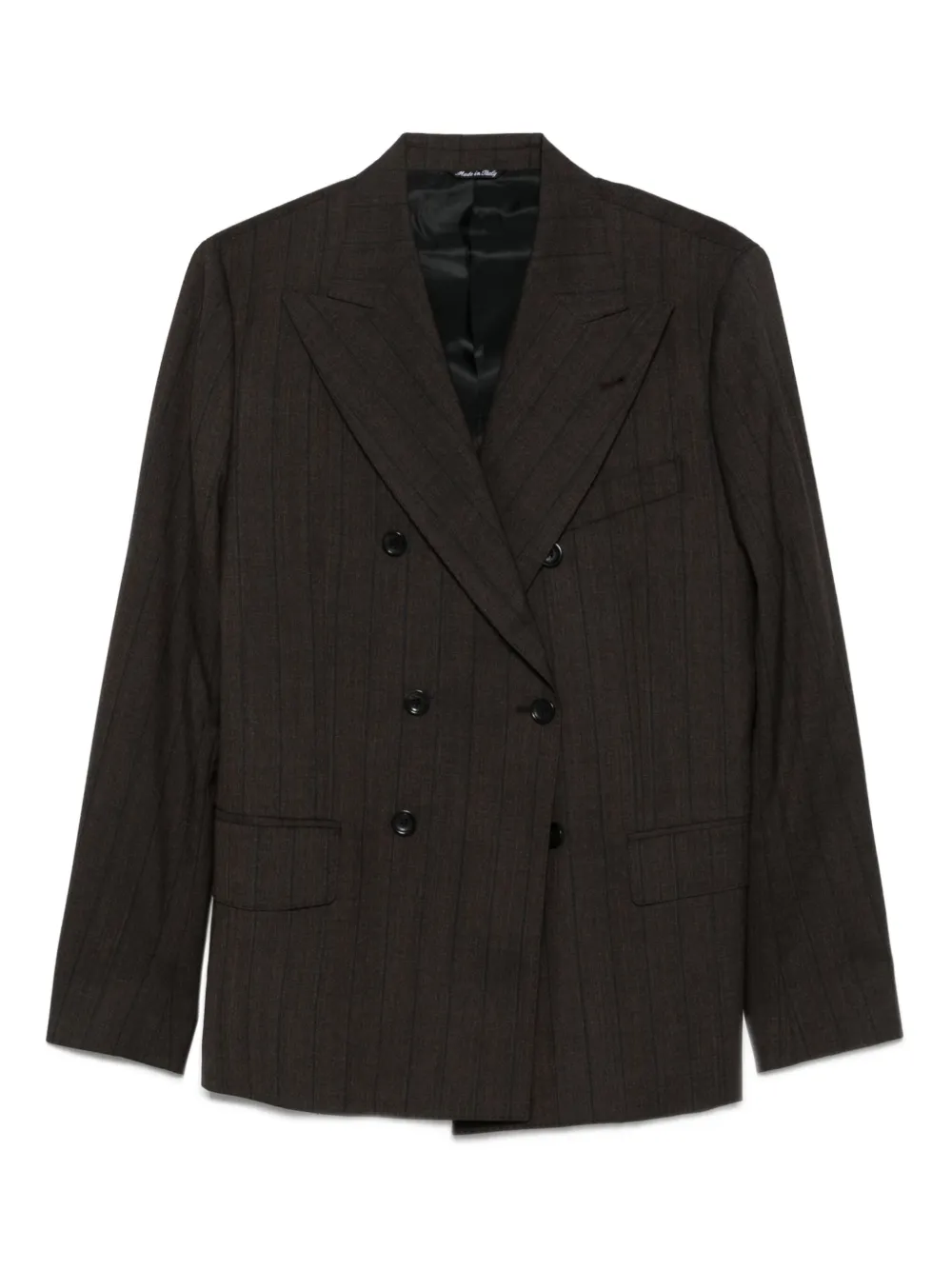 pinstripe double-breasted suit