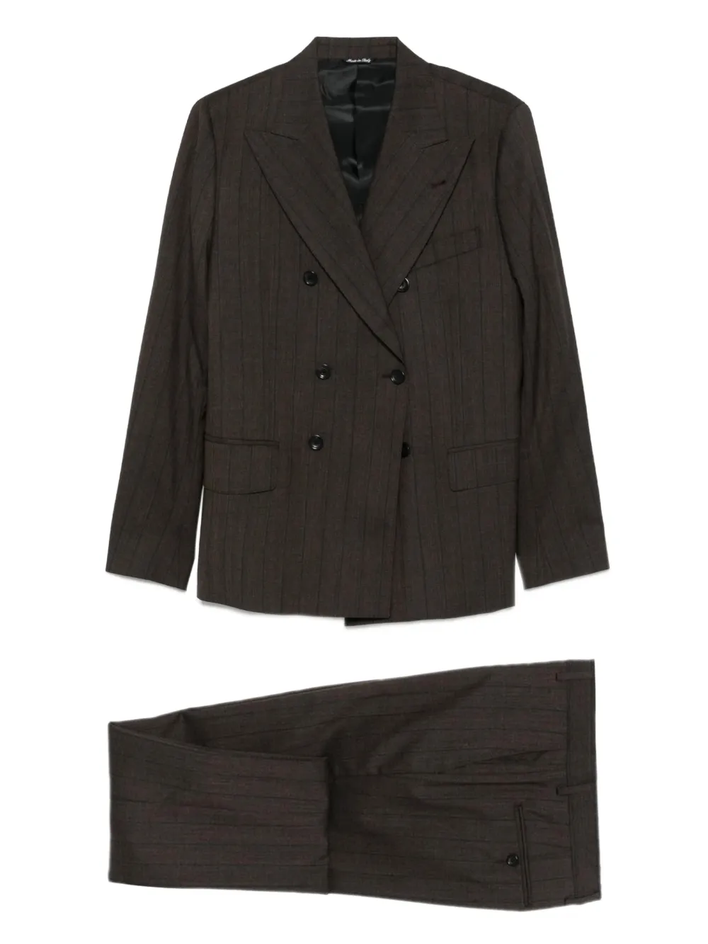 Reveres 1949 pinstripe double-breasted suit - Marrone