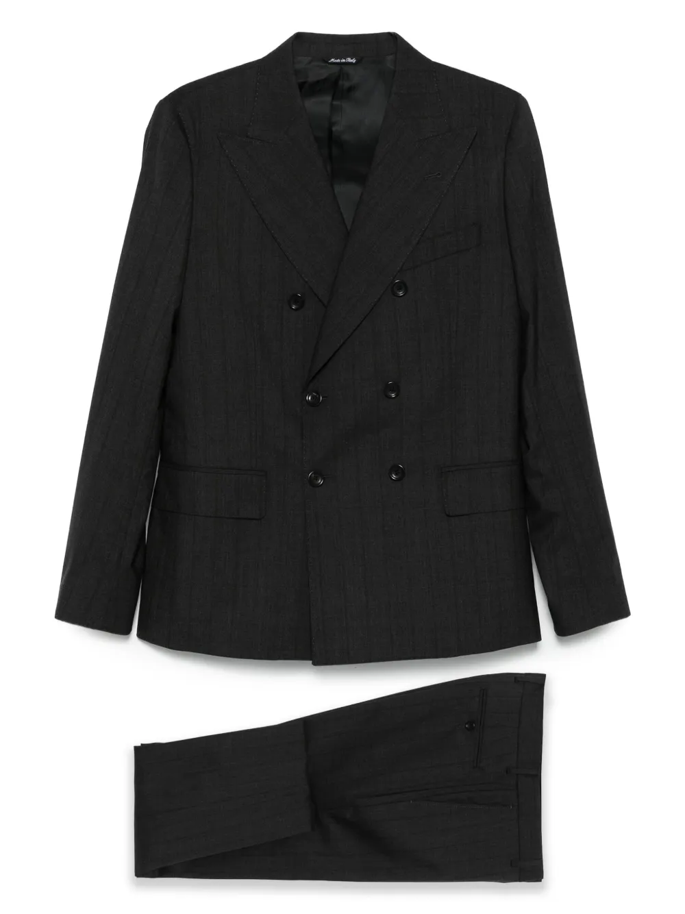 pinstripe double-breasted suit