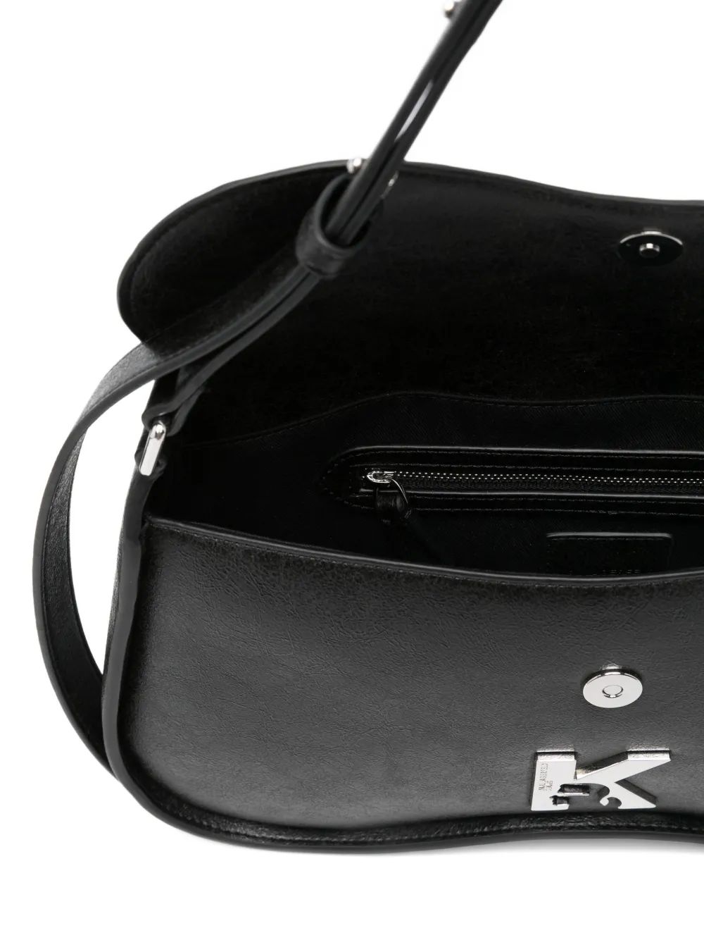 Karl Lagerfeld K-logo gewelfde schoudertas Zwart