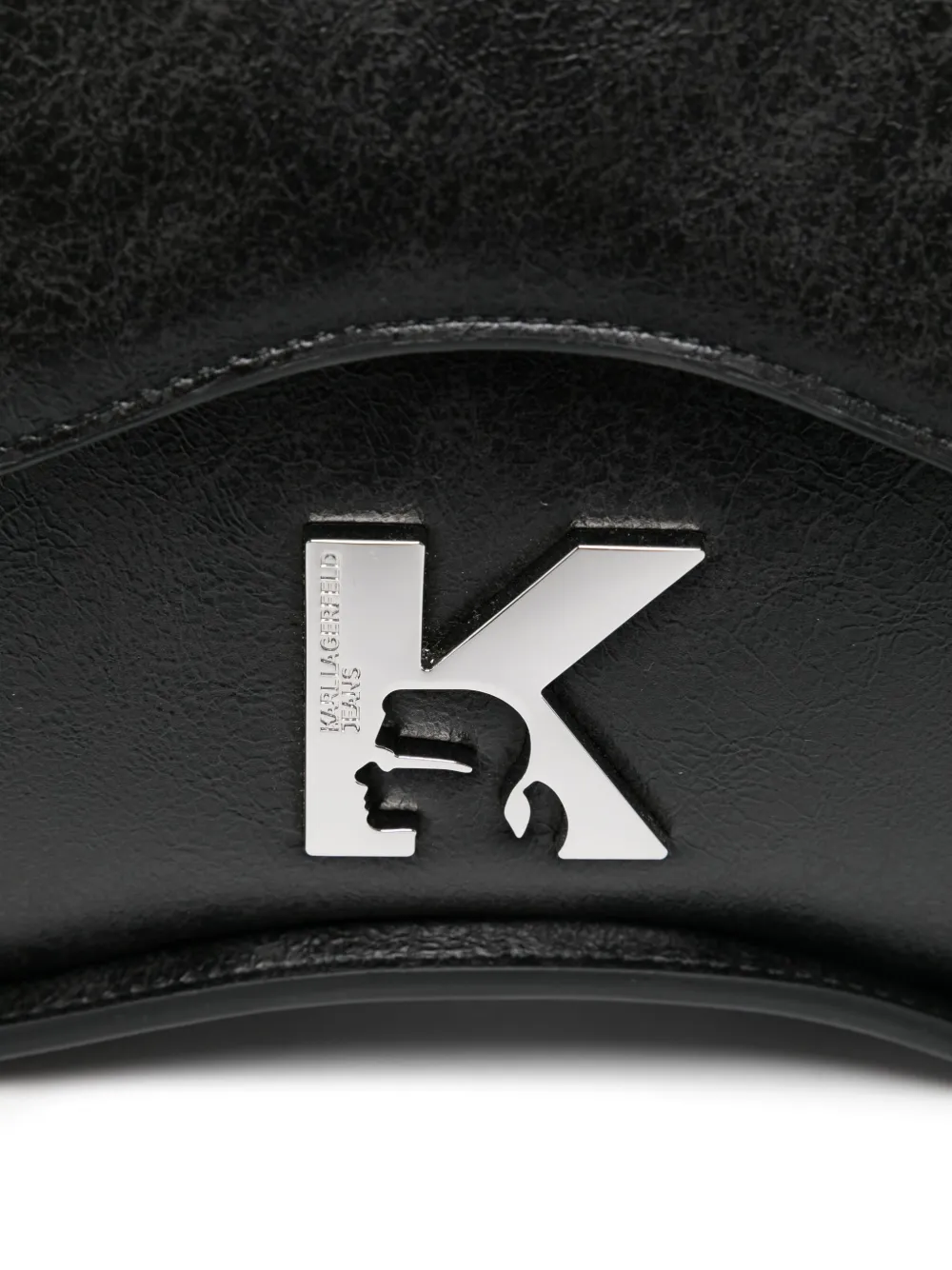 Karl Lagerfeld K-logo gewelfde schoudertas Zwart