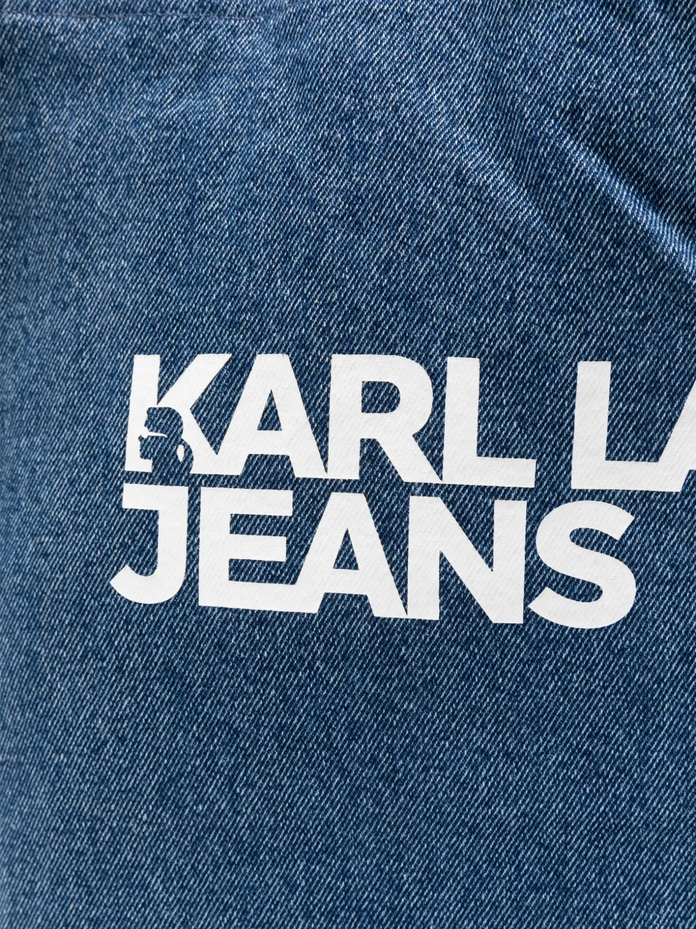 Karl Lagerfeld Jeans Shopper met logoprint Blauw