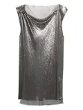 Versace chainmail cowl-neck dress - Grey