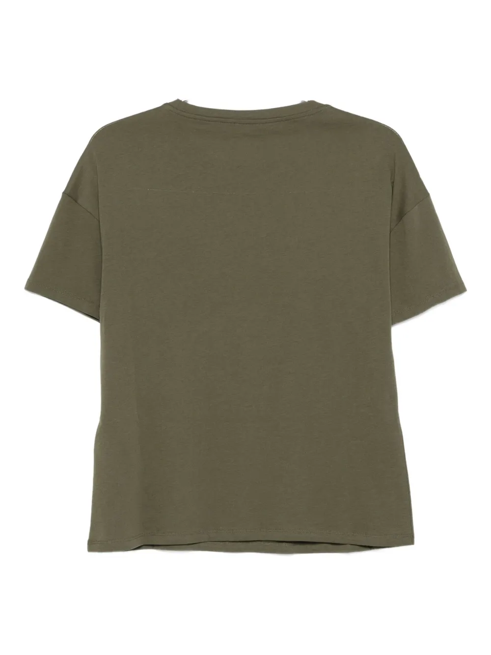 LIU JO Katoenen T-shirt met pailletten Groen