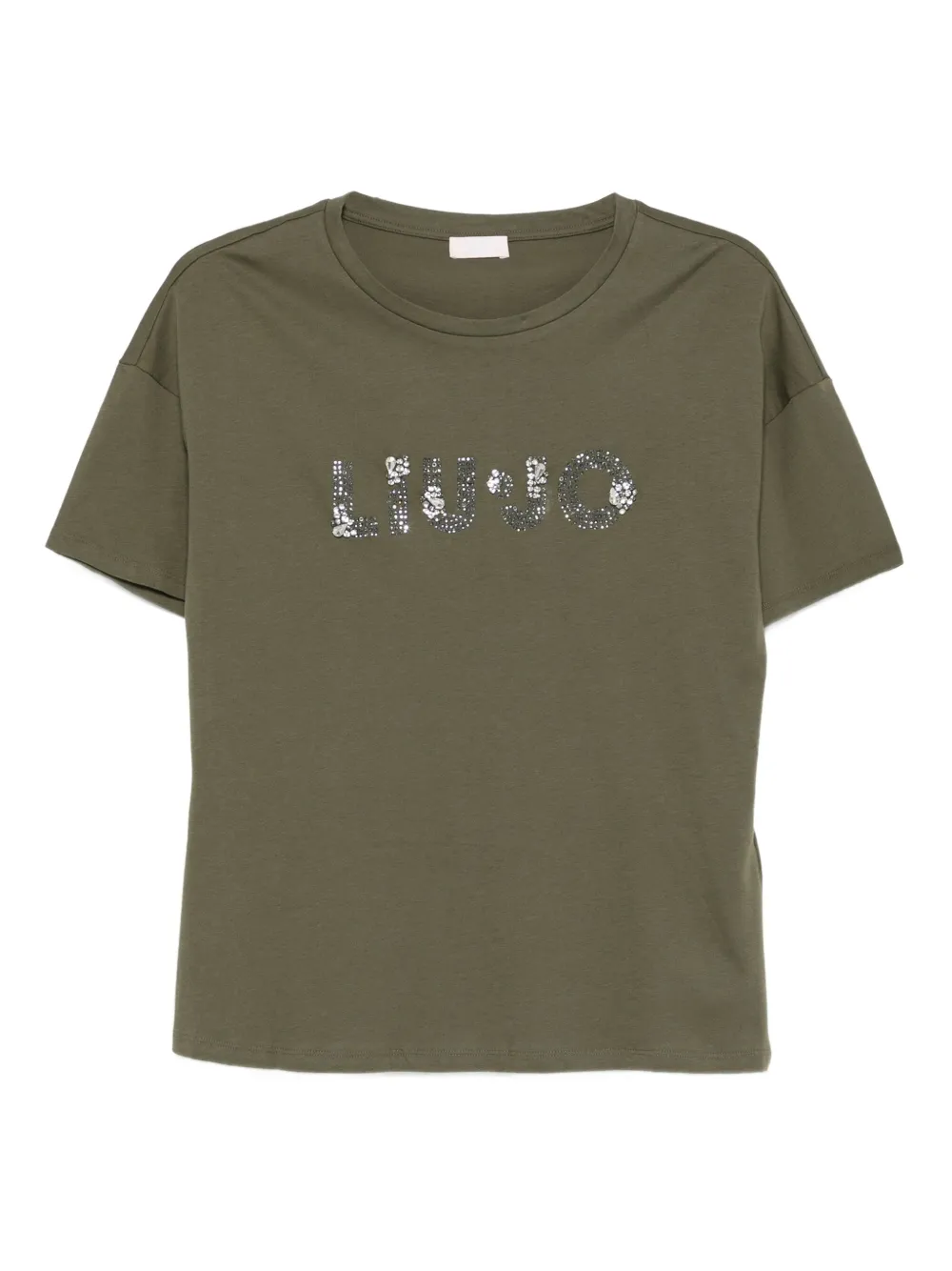 sequin-embellished cotton T-shirt