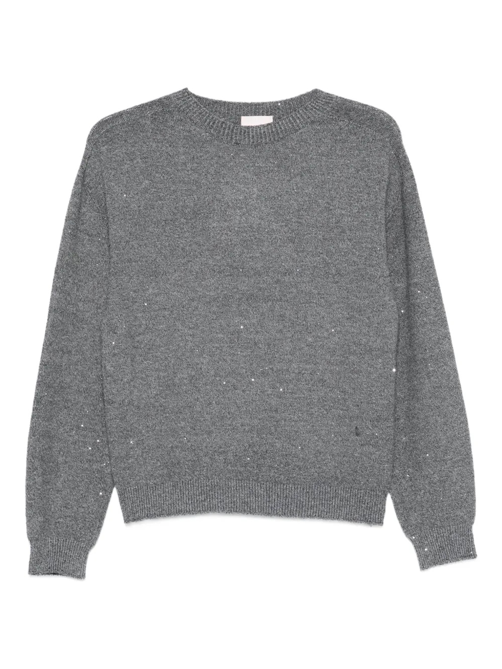 LIU JO embellished round-neck sweater Grijs