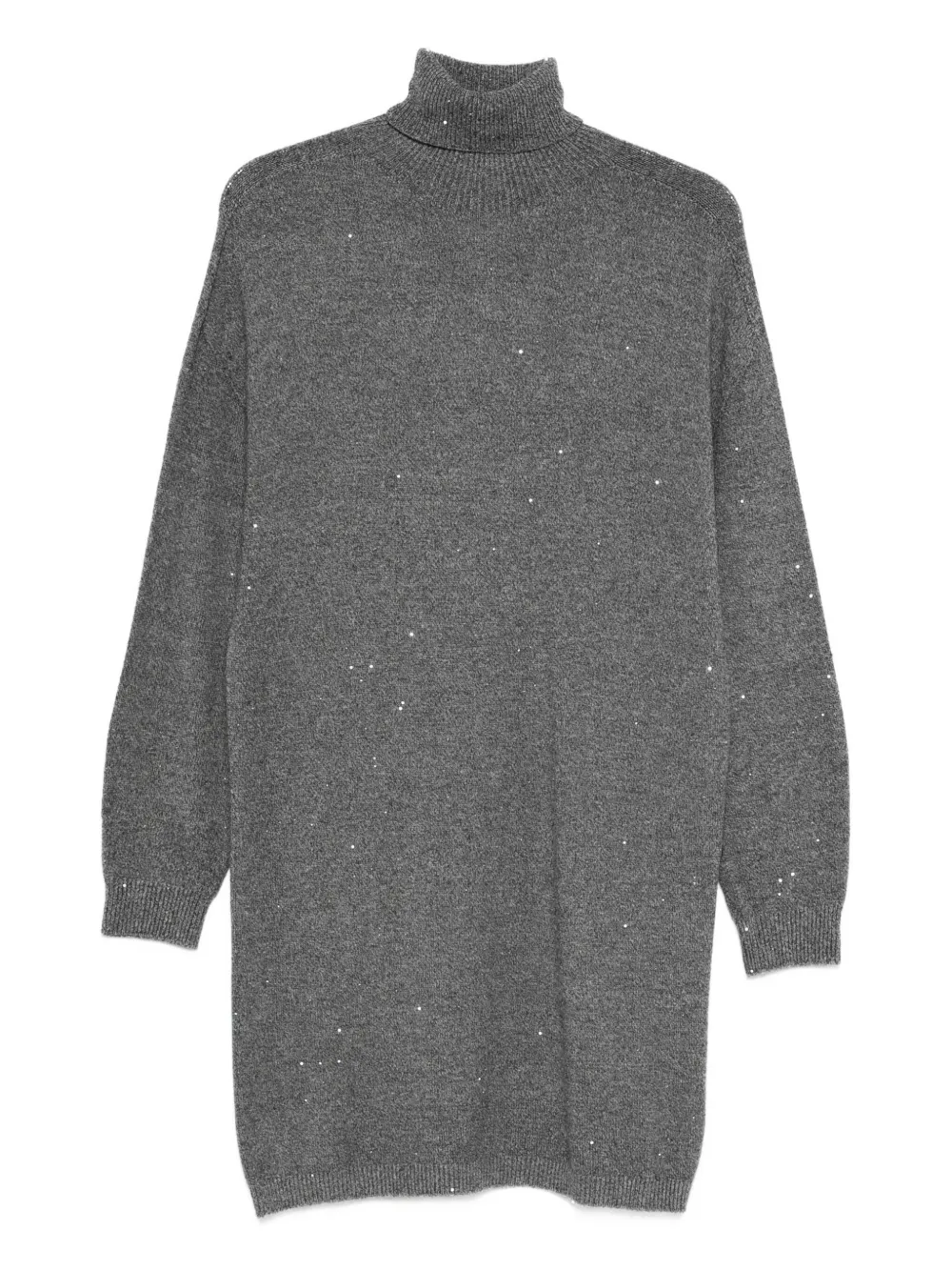 LIU JO embellished turtleneck knit dress Grijs
