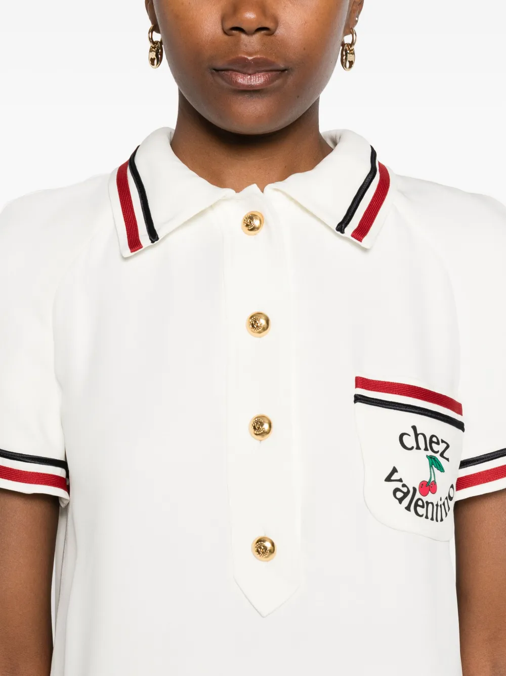 Valentino Garavani Polojurk verfraaid met kersen Wit