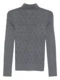 LIU JO embellished mock-neck wool top - Grey