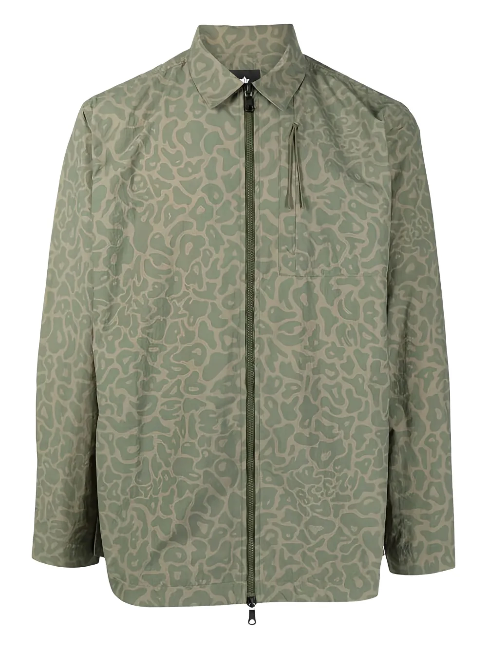 geometric-print shirt jacket
