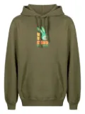 Maharishi rabbit-print cotton hoodie - Green