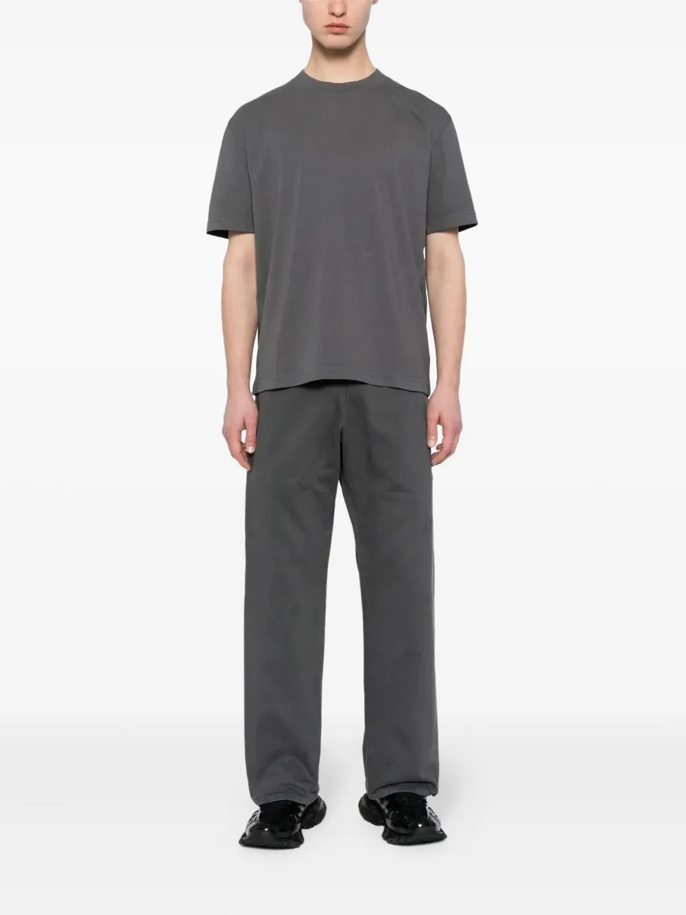 Adidas Yeezy Katoenen T-shirt met ronde hals - Grijs