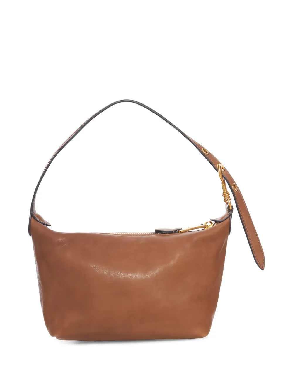 Miu Miu logo-embossed leather shoulder bag - Bruin