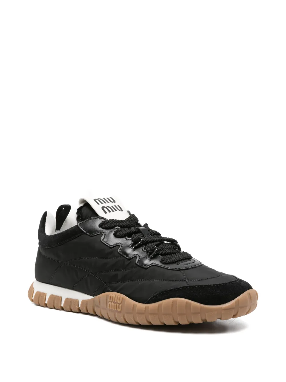 Miu Miu Sneakers met vlakken - Zwart