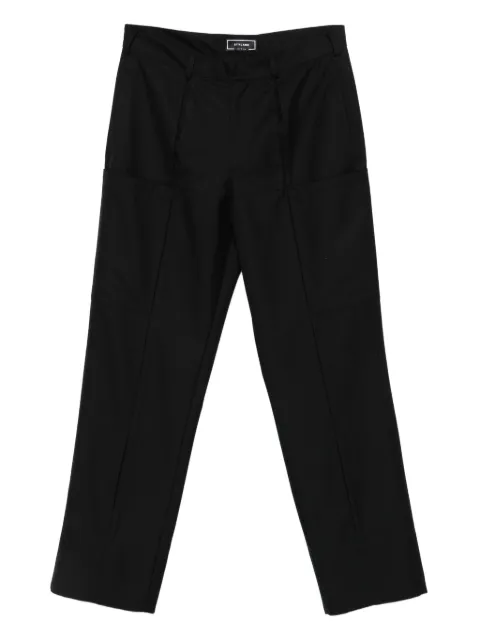 STYLAND pleated straight-leg trousers