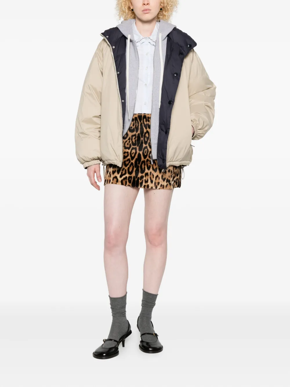 Miu Miu Hoodie met rits - Grijs