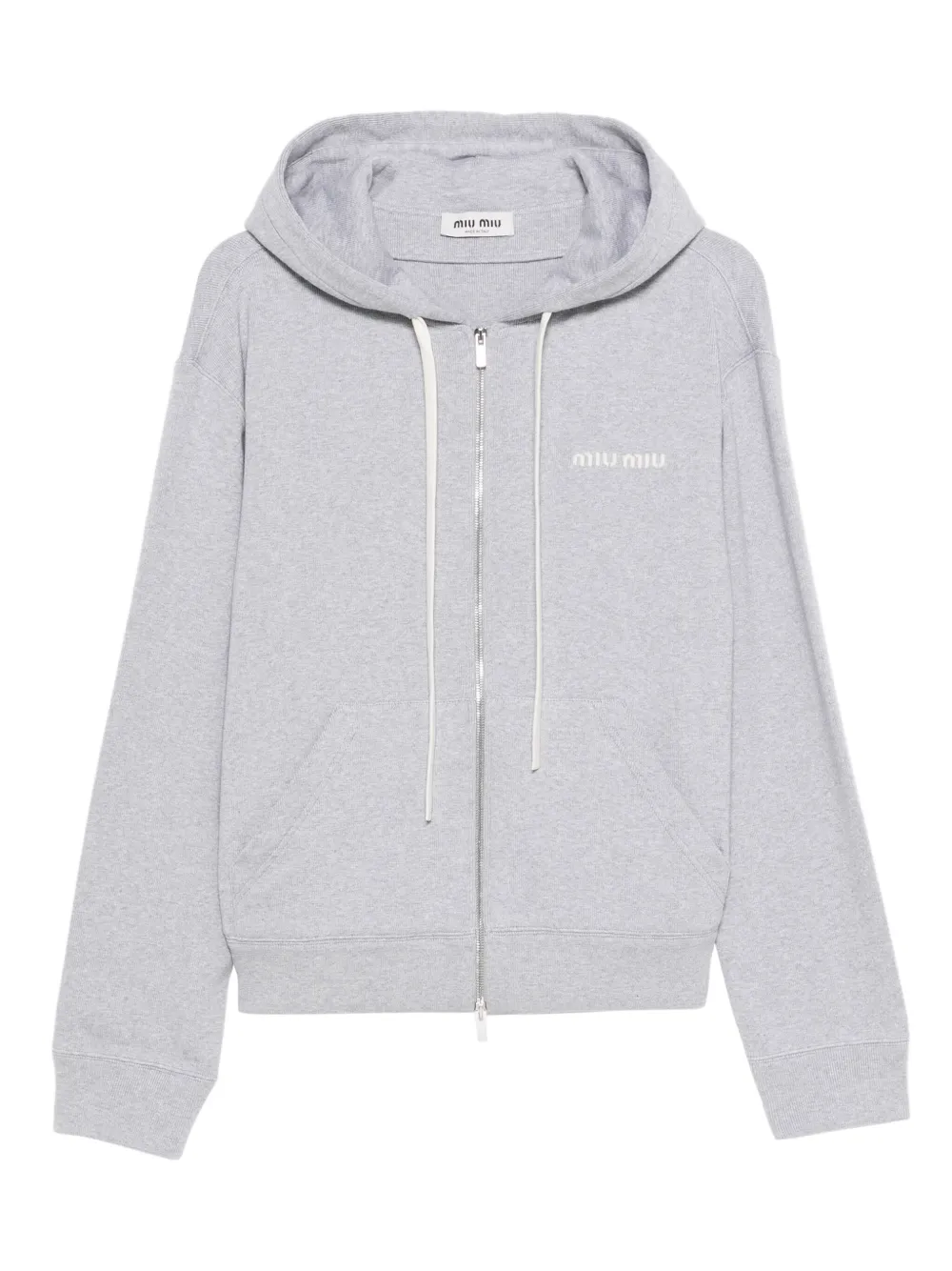 Miu Miu zip-up hoodie | Grey | Image 1