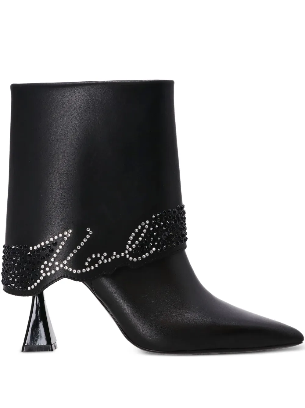 Karl Lagerfeld crystal-embellished pointed-toe boots | Black | Image 1