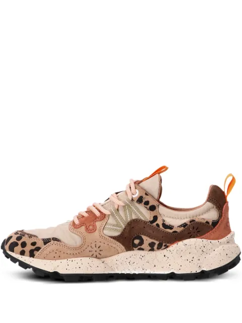 FLOWER MOUNTAIN Yamano 3 leopard-print lace-up sneakers