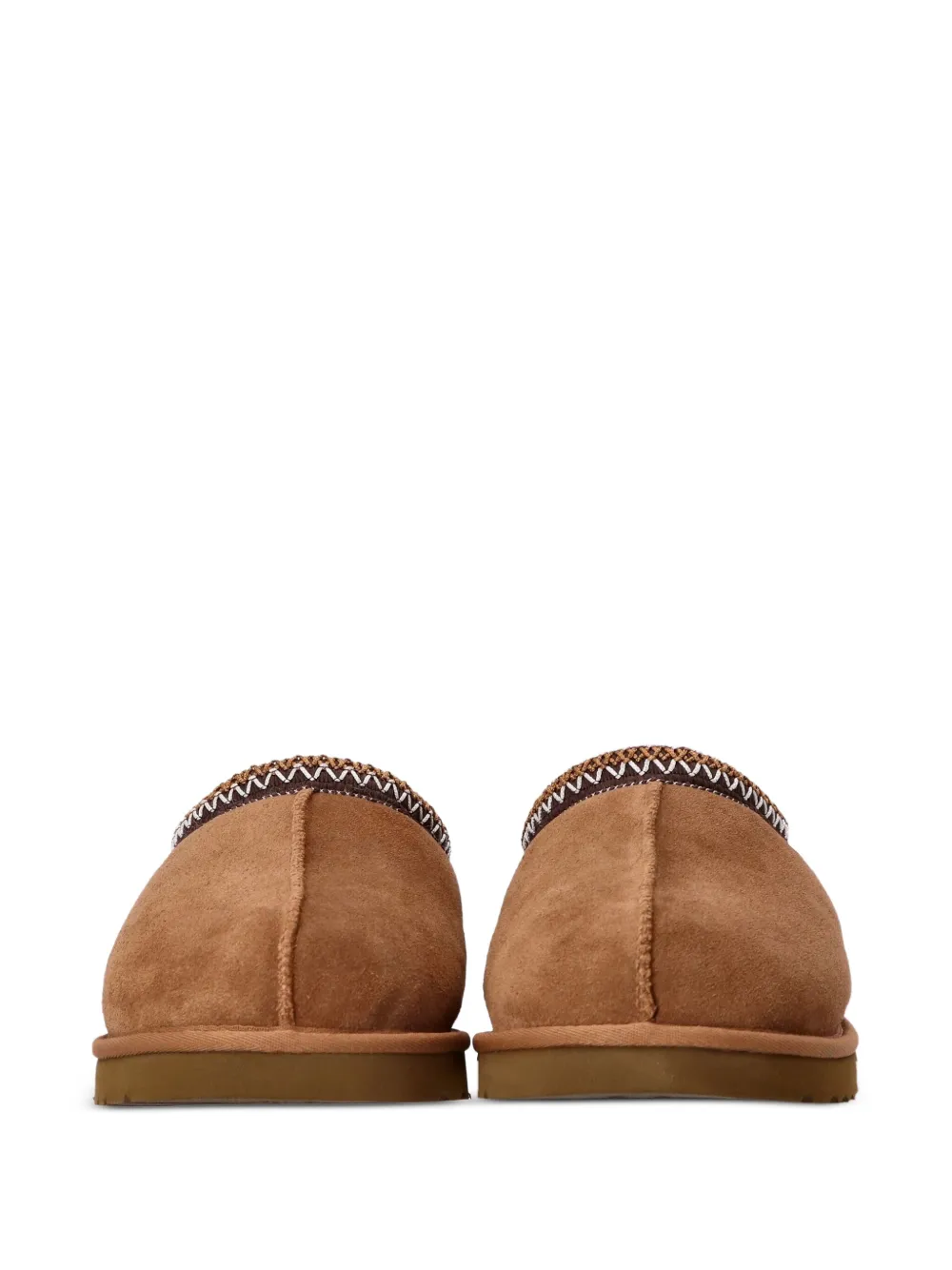 UGG stitched-trim sheepskin slippers Brown