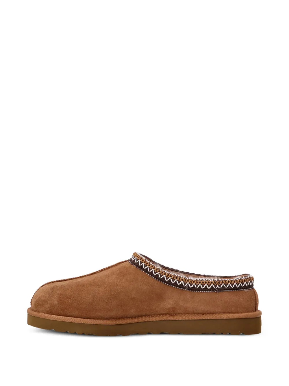 UGG stitched-trim sheepskin slippers Brown