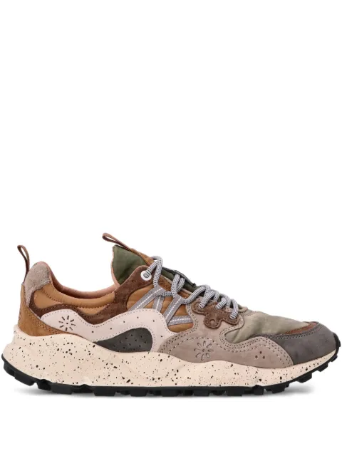 FLOWER MOUNTAIN leather panelled sneakers