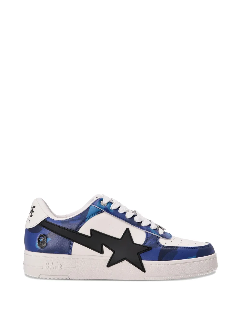 A Bathing Ape Sta Logo-patch Low-top Sneakers In Blue