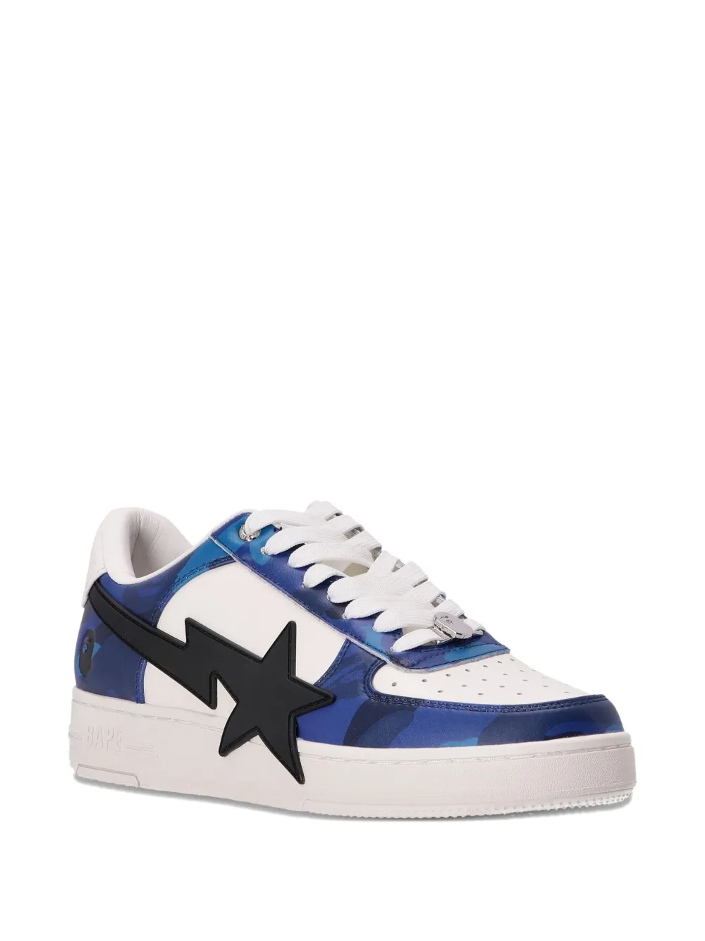 A Bathing Ape Sta Logo-patch Low-top Sneakers In Blue