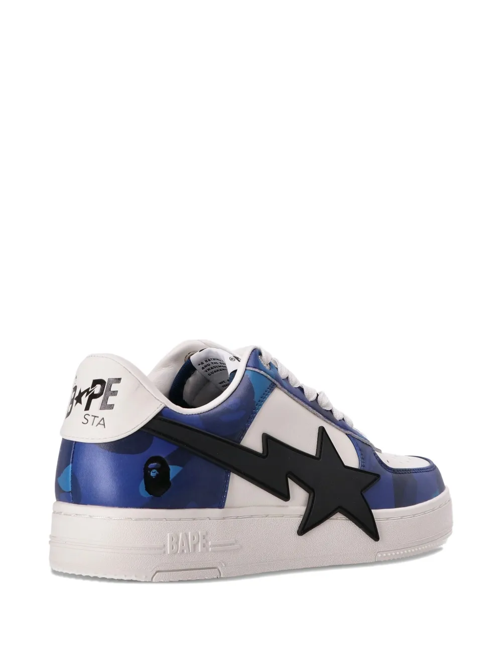 A Bathing Ape Sta Logo-patch Low-top Sneakers In Blue