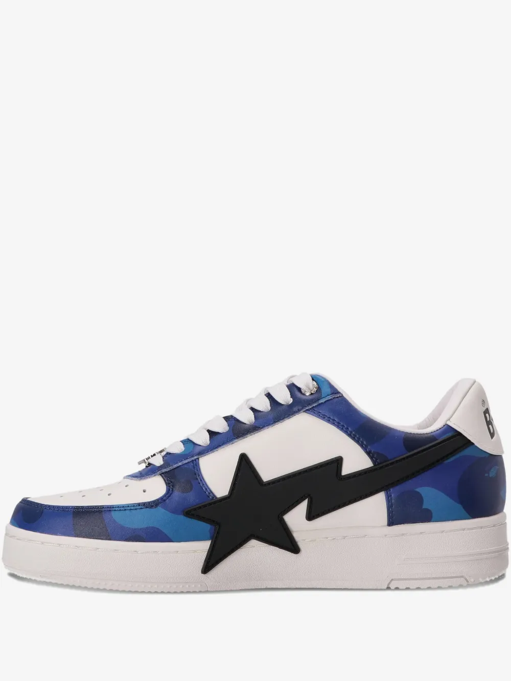 A BATHING APE® STA logo-patch low-top sneakers | Blue | Image 1