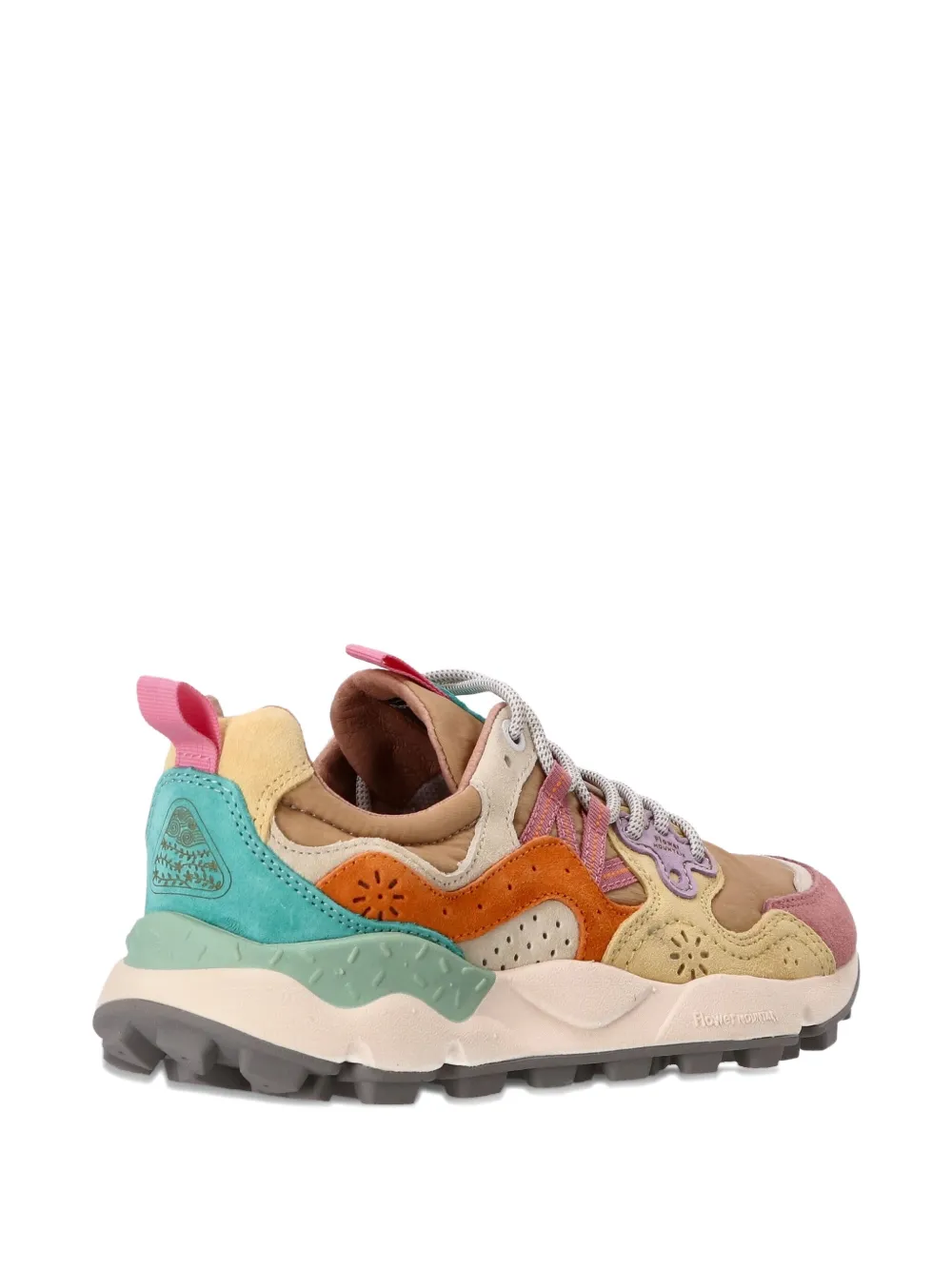 FLOWER MOUNTAIN Sneakers met geperforeerde vlakken Bruin