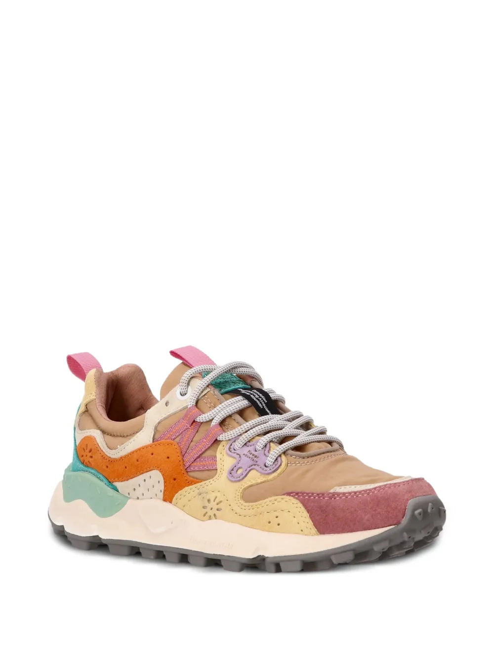 FLOWER MOUNTAIN Sneakers met geperforeerde vlakken Bruin