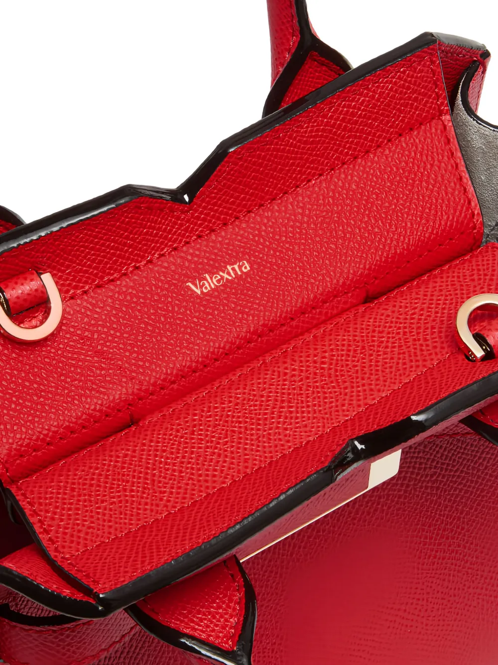 Valextra Milano schoudertas met afneembare band en gesp Rood