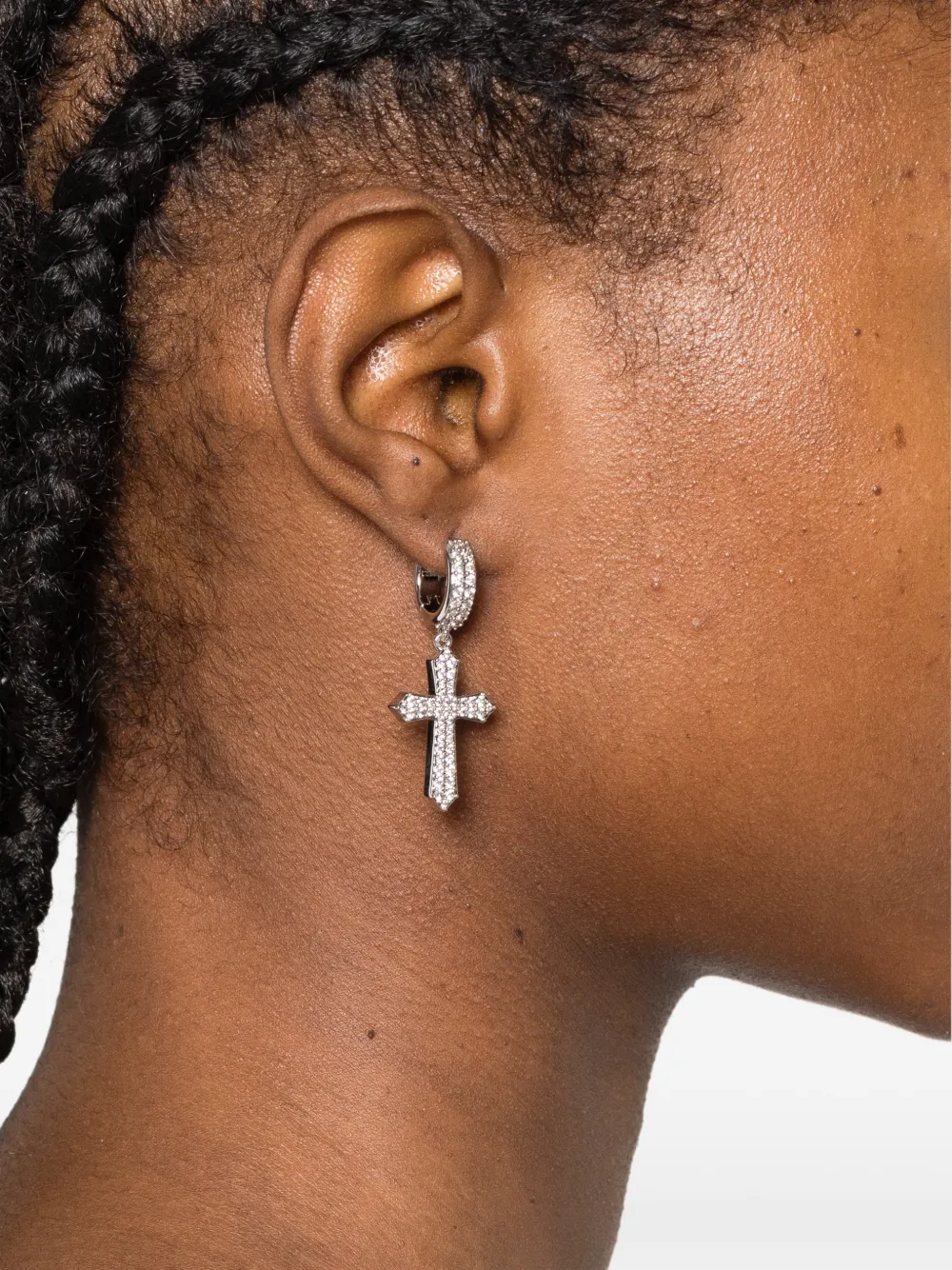 DARKAI Cross drop earrings | Men | Image 2