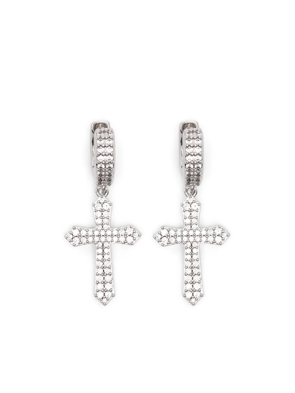 DARKAI Cross drop earrings | Silver | Image 1