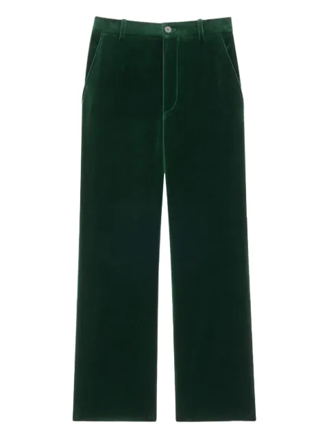 Saint Laurent velvet straight-leg trousers